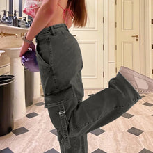 Load image into Gallery viewer, Baggy Jeans Pants High Waist Vintage Women Cargo Pants