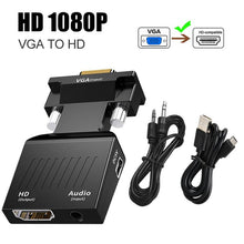 Load image into Gallery viewer, New VGA to HDMI-compatible Adapter For PC Laptop to HDTV Projector