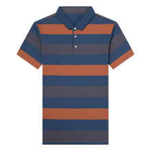 Load image into Gallery viewer, NEW Brand Designer Striped Turn Down Collar Men's Polo Shirt