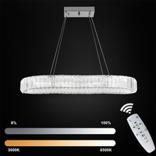 Load image into Gallery viewer, Rings Crystal Chandelier Stainless Steel Led Modern Pendant Light