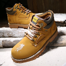 Load image into Gallery viewer, New Men's Genuine Leather Work Safety Boots Men's Warm Snow Boots
