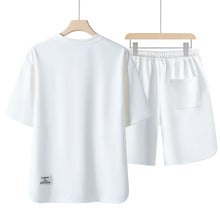 Load image into Gallery viewer, Loose Men's Waffle Sets Two Piece Short Sleeved T-shirt And Shorts