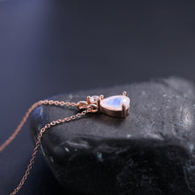 Load image into Gallery viewer, BALLET Rainbow Moonstone Necklace in 925 Sterling Silver