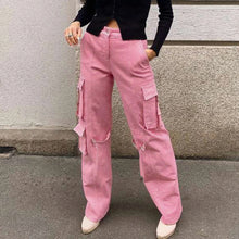 Load image into Gallery viewer, Baggy Jeans Pants High Waist Vintage Women Cargo Pants