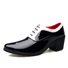 Load image into Gallery viewer, Glitter Leather Men Dress Shoes Fashion Red Mirror Luxury Shoes