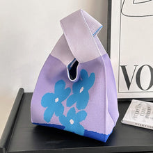 Load image into Gallery viewer, Women Handbag Knitting Floral Knot Small Hand Bags