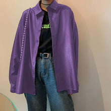 Load image into Gallery viewer, New chic Women oversized PU leather blouses Spring Autumn