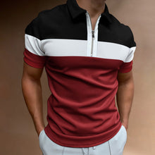 Load image into Gallery viewer, Men's Clothing Polyester High Quality, Men's Polo Shirts Color Block Short Sleeve