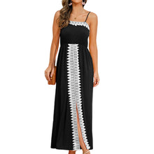 Load image into Gallery viewer, Women Spaghetti Strap Dress Lace Up Front Split