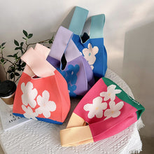 Load image into Gallery viewer, Women Handbag Knitting Floral Knot Small Hand Bags