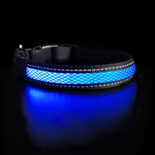 Load image into Gallery viewer, Nylon Dog Collar Flash Night Safety LED Glow Waterproof Dog Harness - sunnydayhomedecorboutique