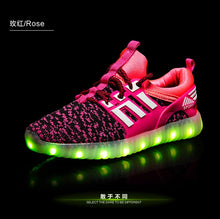 Load image into Gallery viewer, New USB Rechargeable Luminous Kids Sneakers Boys & Girls