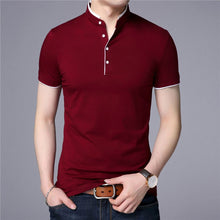 Load image into Gallery viewer, New Style Mandarin Collar Short Sleeve Tee Shirt Men - sunnydayhomedecorboutique
