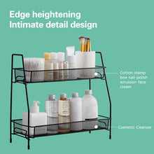 Load image into Gallery viewer, Hollow Shelf Metal Cosmetics Desktop Storage Bathroom Accessories Organizer