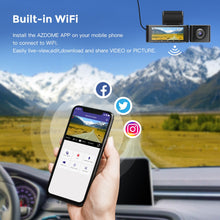 Load image into Gallery viewer, AZDOME M550 3 Channel Dash Cam, Front Inside Rear Three Way Car Dash Camera,