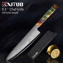 Load image into Gallery viewer, Kitchen Chef Knife High Quality VG10 Japanese Damascus Steel