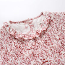 Load image into Gallery viewer, Pettigirl Autumn Christmas Children Infant Pink Floral Hand Smoccked Dresses Kids For Toddler Girls Back to School 2345681012Y - sunnydayhomedecorboutique