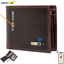 Load image into Gallery viewer, Smart Anti-lost Wallet -compatible Leather Short Credit Card Holders Male