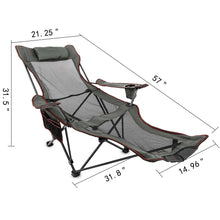 Load image into Gallery viewer, Outdoor Folding Chair Backrest With Footrest Bed Nap Chair - sunnydayhomedecorboutique