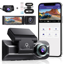 Load image into Gallery viewer, AZDOME M550 3 Channel Dash Cam, Front Inside Rear Three Way Car Dash Camera,
