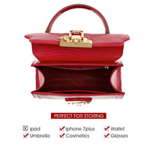 Load image into Gallery viewer, LA FESTIN Designer Serpentine Lock Handbag Split Leather