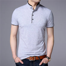 Load image into Gallery viewer, New Style Mandarin Collar Short Sleeve Tee Shirt Men - sunnydayhomedecorboutique