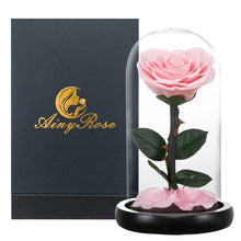Load image into Gallery viewer, Roses In Glass Dome 5 Flower Heads Rose