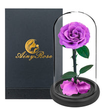 Load image into Gallery viewer, Roses In Glass Dome 5 Flower Heads Rose