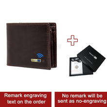 Load image into Gallery viewer, Smart Anti-lost Wallet -compatible Leather Short Credit Card Holders Male