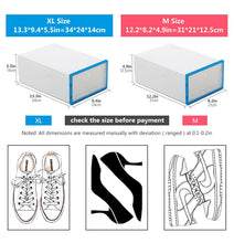 Load image into Gallery viewer, 6Packs Transparent Shoe Box Shoes Organizers Plastic Thickened Foldable - sunnydayhomedecorboutique