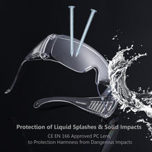 Load image into Gallery viewer, SAFEYEAR Safety Glasses Splash Resistant Waterproof