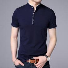 Load image into Gallery viewer, New Style Mandarin Collar Short Sleeve Tee Shirt Men - sunnydayhomedecorboutique