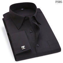 Load image into Gallery viewer, Classic French Cufflinks Men's Business Dress Long Sleeve Shirt