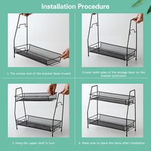 Load image into Gallery viewer, Hollow Shelf Metal Cosmetics Desktop Storage Bathroom Accessories Organizer