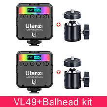 Load image into Gallery viewer, VL49 RGB Video Lights Mini LED Camera Light 2000mAh Rechargeable LED