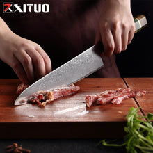 Load image into Gallery viewer, Kitchen Chef Knife High Quality VG10 Japanese Damascus Steel