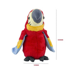 Load image into Gallery viewer, Cute Electric Talking Parrot Plush Toy Speaking Record Repeats Waving Wings