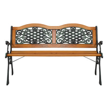 Load image into Gallery viewer, Garden Bench Outdoor Patio Park Chair Furniture Hardwood Slats Cast Iron Frame - sunnydayhomedecorboutique