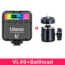 Load image into Gallery viewer, VL49 RGB Video Lights Mini LED Camera Light 2000mAh Rechargeable LED