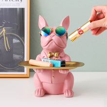 Load image into Gallery viewer, French Bulldog Sculpture Dog Statue Jewelry Storage Table Decoration