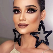 Load image into Gallery viewer, Stonefans New Large Pentagram Drop Earrings