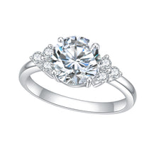 Load image into Gallery viewer, Women's BALLET Moissanite Rings 2.0ct 8mm Round Cut Colorless Nadia