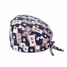 Load image into Gallery viewer, Adjustable Cotton Cap Nurse Dentist Cap Kitchen Pet Shop