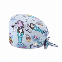 Load image into Gallery viewer, Adjustable Cotton Cap Nurse Dentist Cap Kitchen Pet Shop