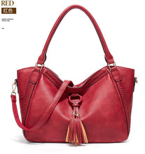 Load image into Gallery viewer, AFKOMST New women bag  solid color leather handbag One shoulder bag