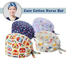 Load image into Gallery viewer, Adjustable Cotton Cap Nurse Dentist Cap Kitchen Pet Shop