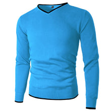 Load image into Gallery viewer, Male Sweaters Men Pullover Autumn Cotton V-Neck Slim Sweater