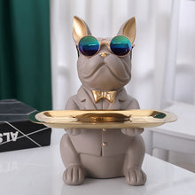 Load image into Gallery viewer, French Bulldog Sculpture Dog Statue Jewelry Storage Table Decoration