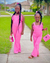 Load image into Gallery viewer, Ins Style Fashion Girls Pink Clothes One-piece Jumpsuits