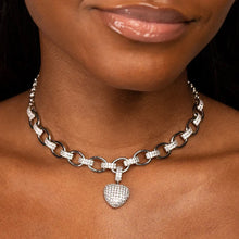 Load image into Gallery viewer, Stone fans Hip Hop Hollow Heart Pendant Necklace